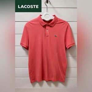 LACOSTE Coral Pink Polo Shirt Size XL